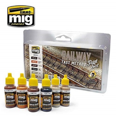 Ammo Mig A.MIG7471 Railway Fast Method Paint Set